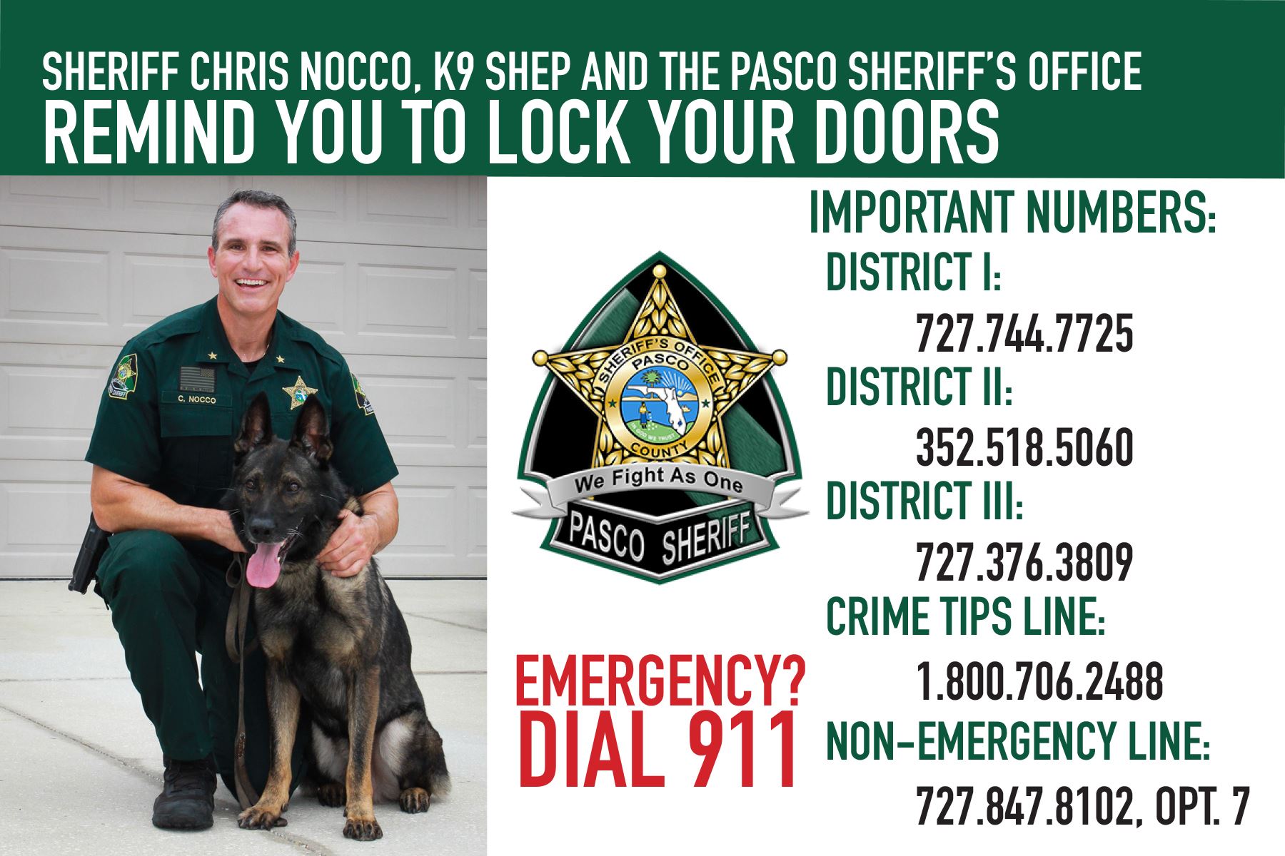 Pasco County Sheriff's Office Non Emergency Number